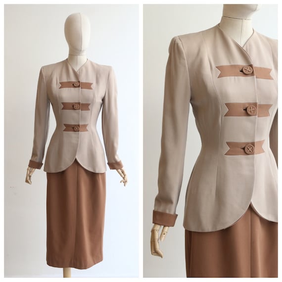 Vintage 1940's suit vintage 1940's skirt suit orig