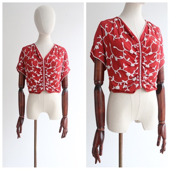 Vintage 1930's blouse vintage 1930's beaded blouse