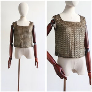 Vintage 1920&#39;s two-tone matelasse lamé blouse UK 10 US 6 original 1920s blouse flapper fashion vintage lamé blouse vintage blouse twenties