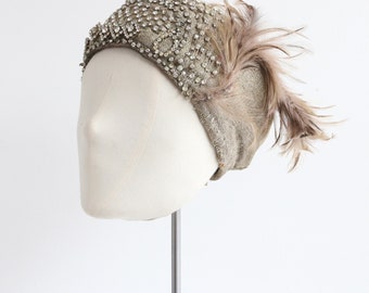 Vintage 1920's lamé & strass cloche hoed originele jaren 1920 hoed 1920s cloche hoed 1920s lamé 1920s strass hoed vintage lamé vintage hoed