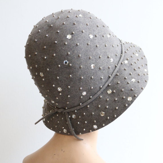 Vintage 1960's hat vintage 1960's grey felt 1960's