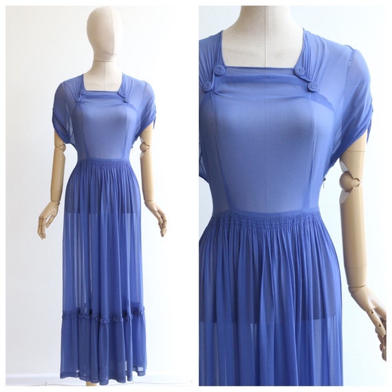 Vintage 1930's dress vintage 1930's silk chiffon d