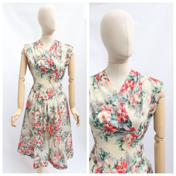 Vintage 1950's dress vintage 1950's nylon dress or