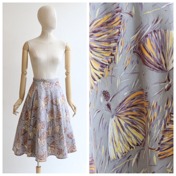 Vintage 1950's skirt vintage 1950's novelty print