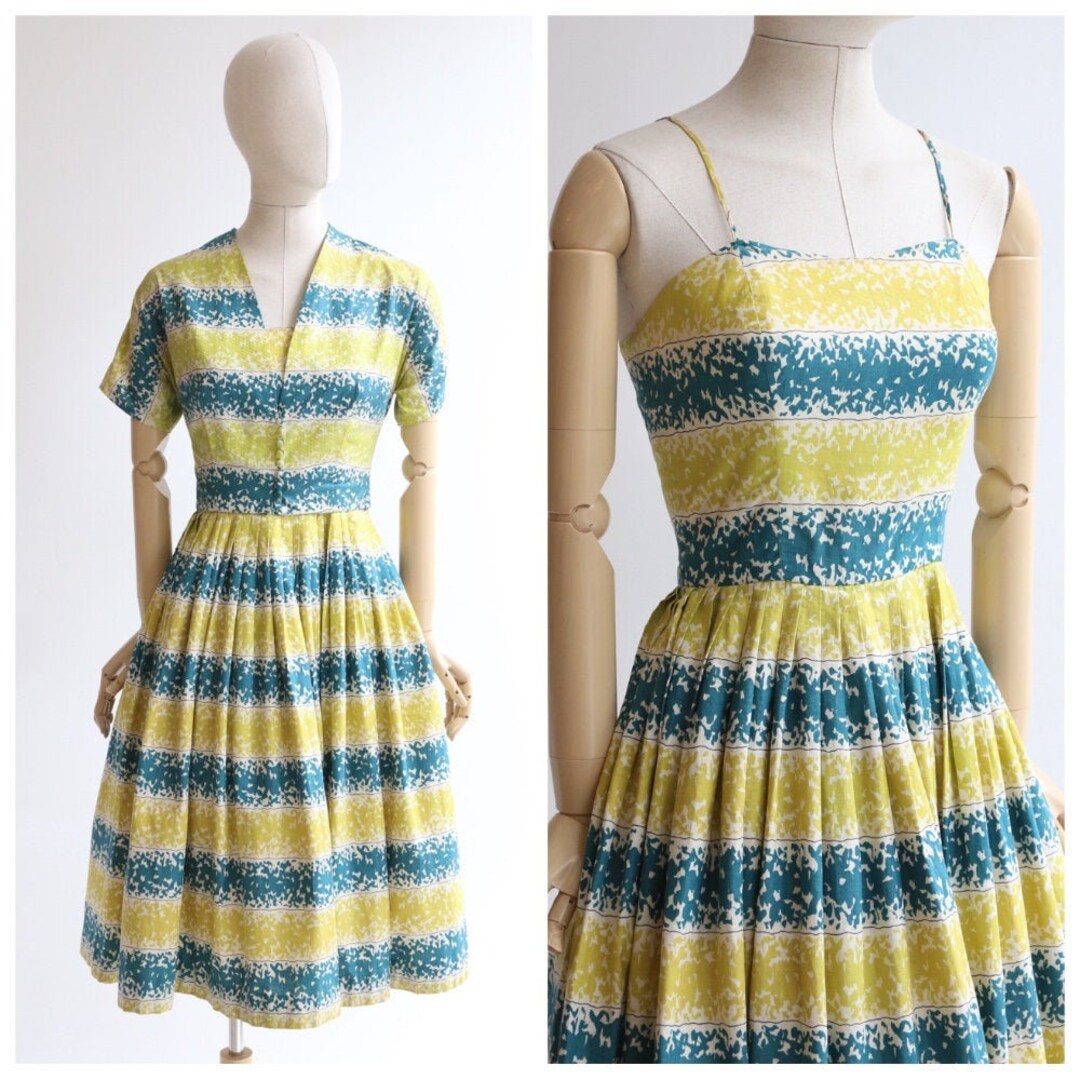 Vintage 1950's Dress Original 1950's Cotton Dress and - Etsy UK