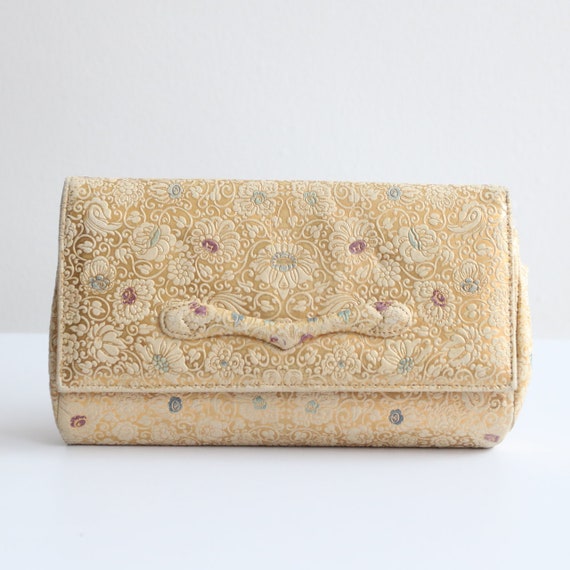 Vintage 1950's clutch bag original 1950's leather