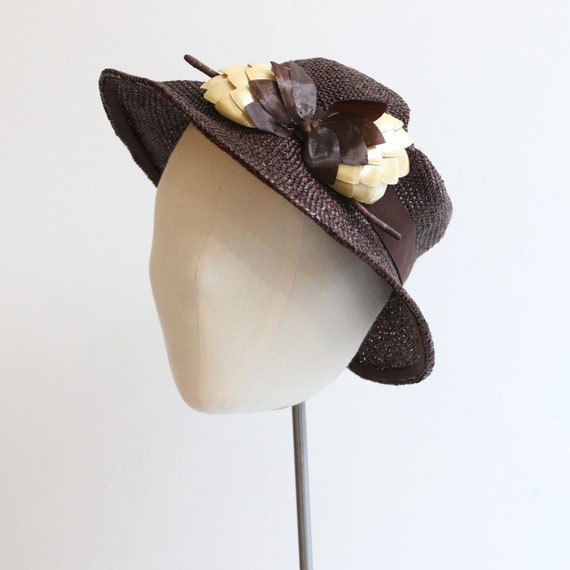 Vintage 1930's straw hat vintage 1930's straw tril