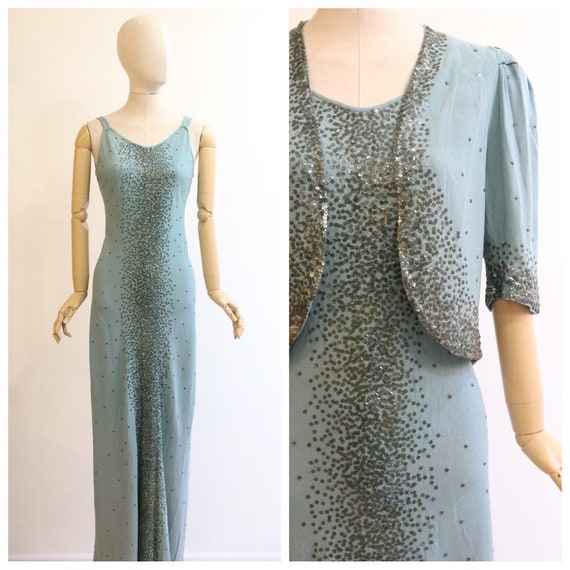 Vintage 1930's dress original 1930's crepe silk dr