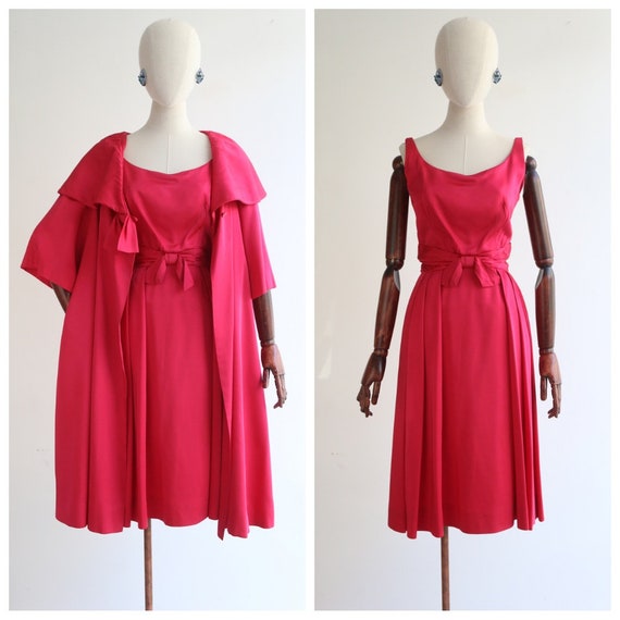 Vintage 1950's coat and matching dress set vintage