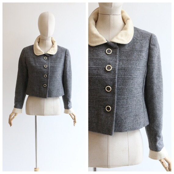 Vintage 1960's jacket vintage 1960's grey wool jac