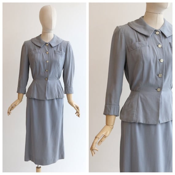 Vintage 1940's sit vintage 1940's grey suit 1940's