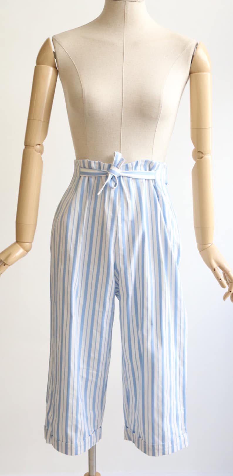 Vintage 1950/'s Capri pants vintage 1950/'s high waisted capris 1950/'s pinstripe pedal pushers 1950/'s fashion original 1950s cotton capri UK 8