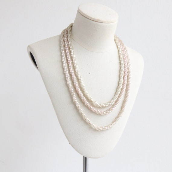 Vintage 1940's glass multi-strand necklace origin… - image 2