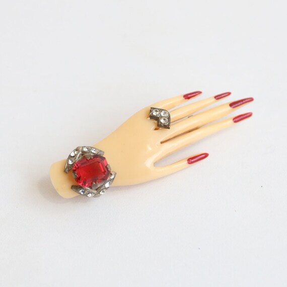 Vintage 1940's hand brooch vintage 1940's celluloi