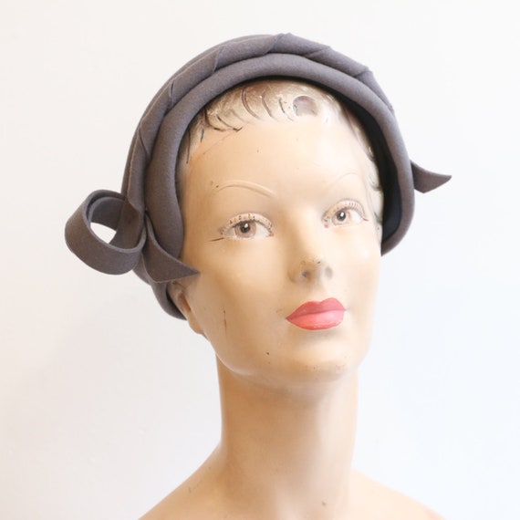 Vintage 1940's hat vintage 1940's hat forties grey