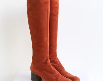 Vintage 1970's Ginger Suede Gucci Boots UK 5.5 EU 38.5 US 7.5 vintage gucci boots 1970s suede boots seventies boots vintage suede boots
