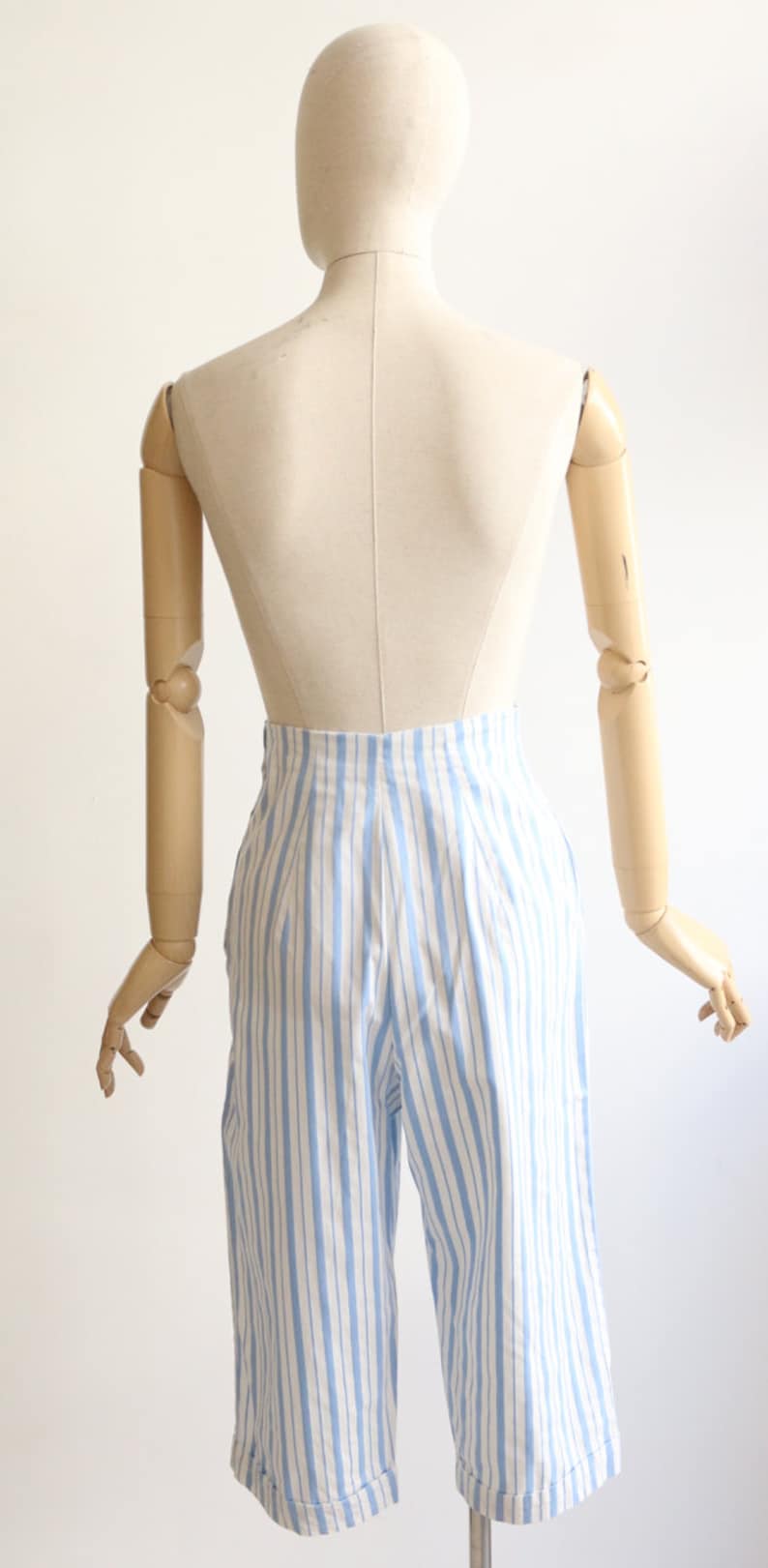 Vintage 1950/'s Capri pants vintage 1950/'s high waisted capris 1950/'s pinstripe pedal pushers 1950/'s fashion original 1950s cotton capri UK 8