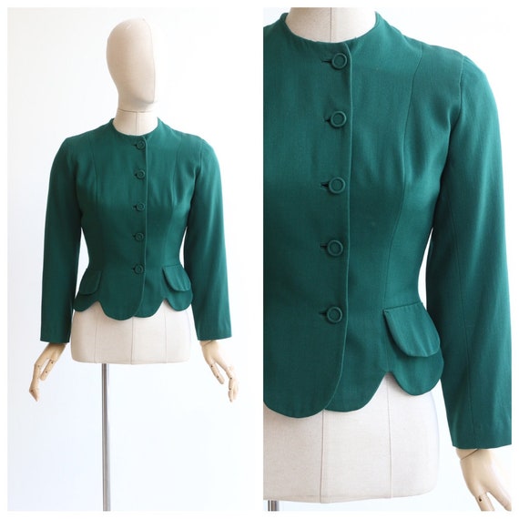 Vintage 1940's jacket original 1940's green jacket