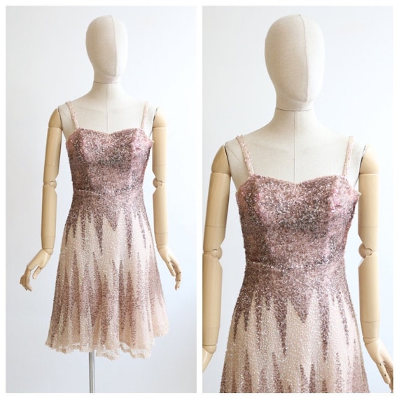 Vintage 1950's dress vintage 1950's sequin dress o