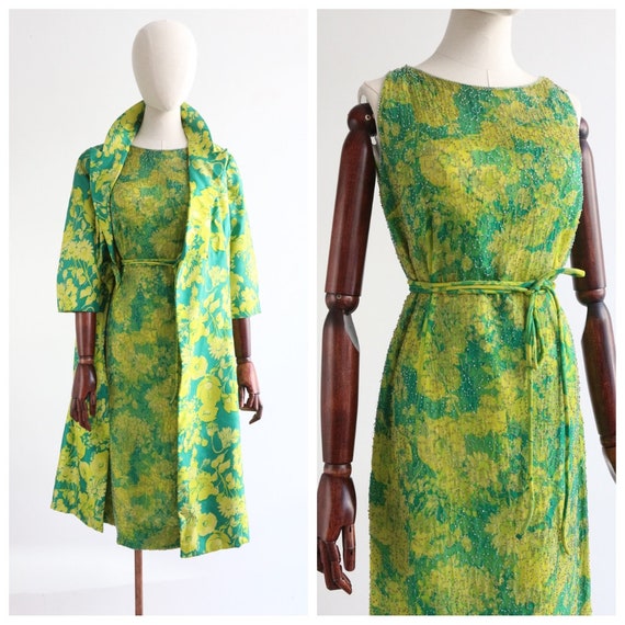 Vintage 1960's Frank Starr Dress and Coat vintage… - image 1