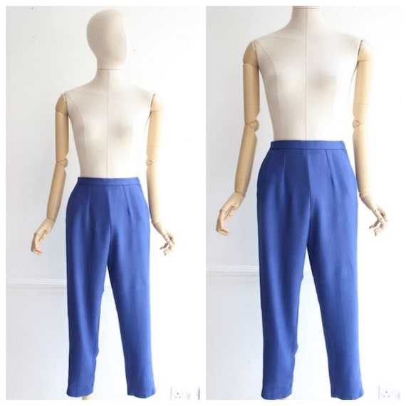 Vintage 1950's trousers 1950's linen trousers pegg