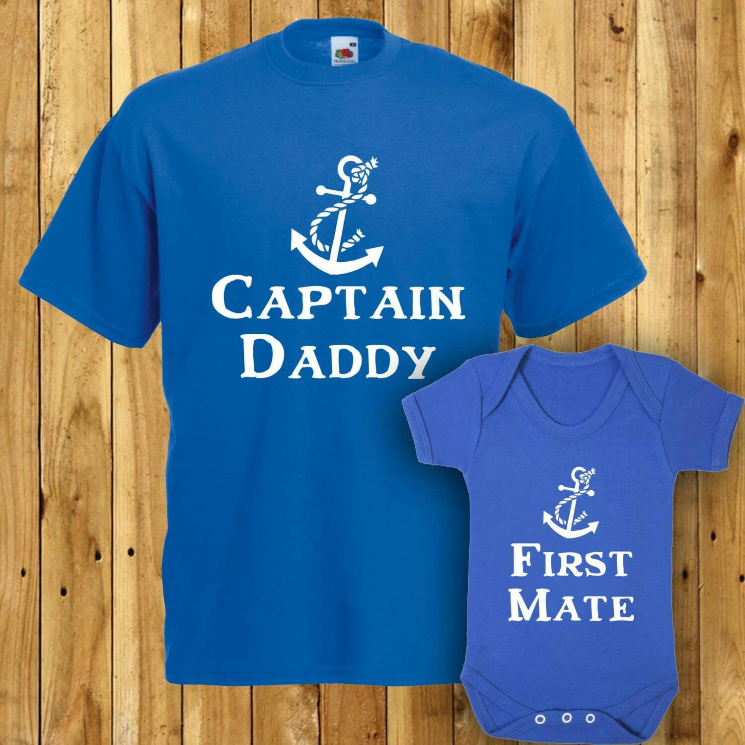 Captain Daddy Tee Matching Daddy Son Tops Father Daughter