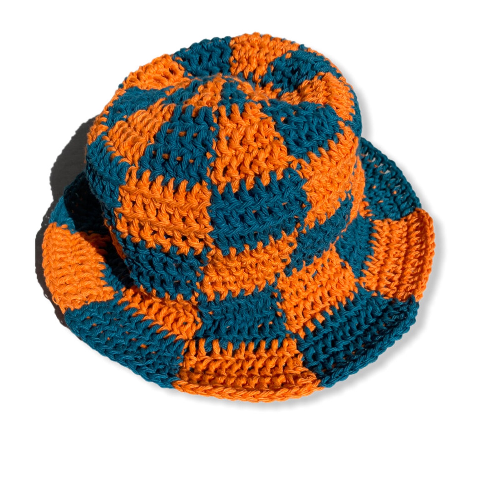 Crochet Checkerboard Bucket Hat PATTERN Etsy