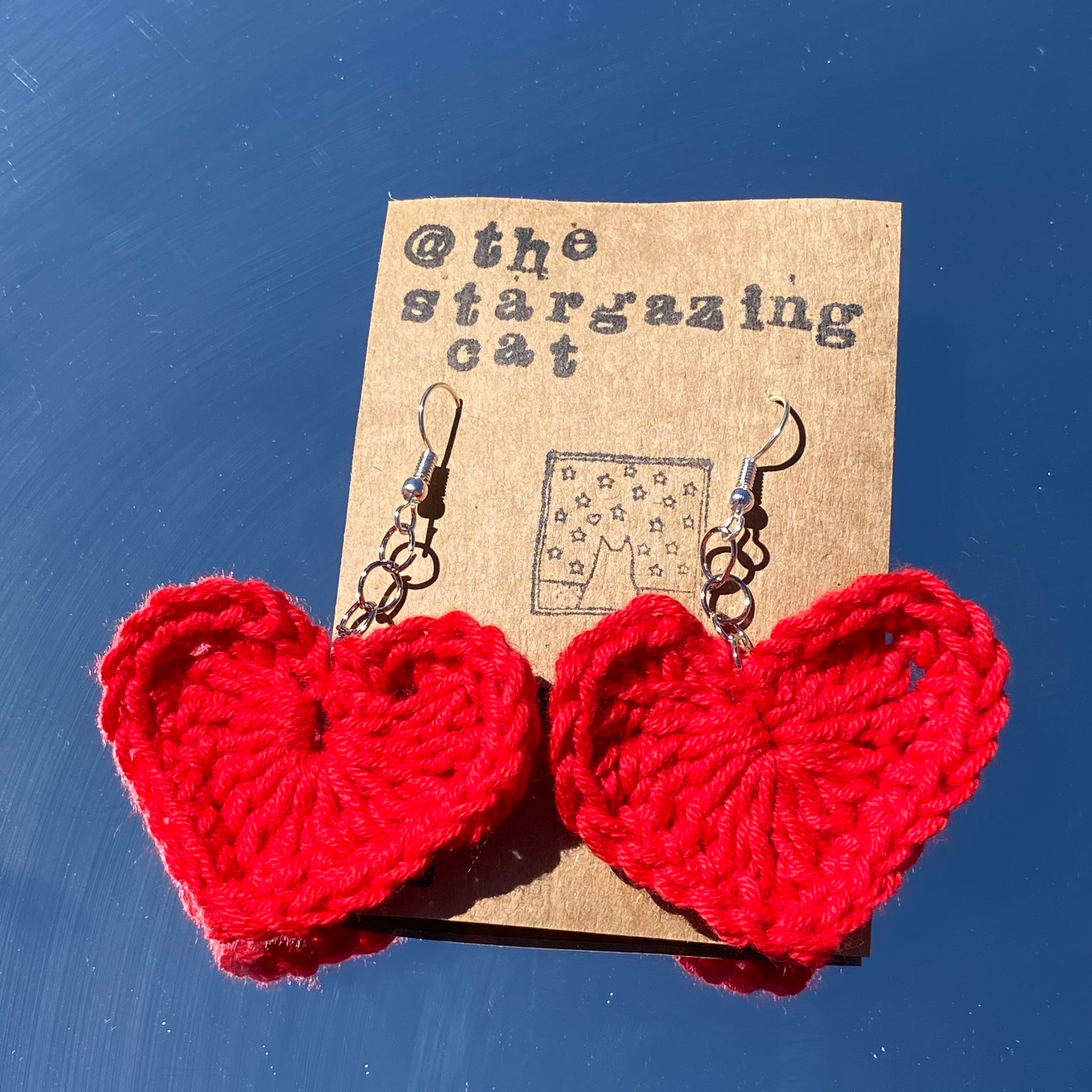 The hearts crochet earrings gifts for her red hearts Etsy