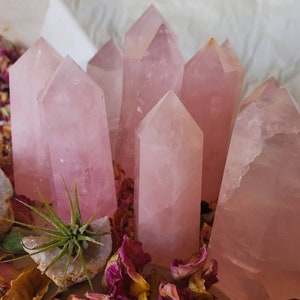 Rose Quartz Tower Crystals Small Rose Quartz Tower Self Love Polished Stone Crystal Towers