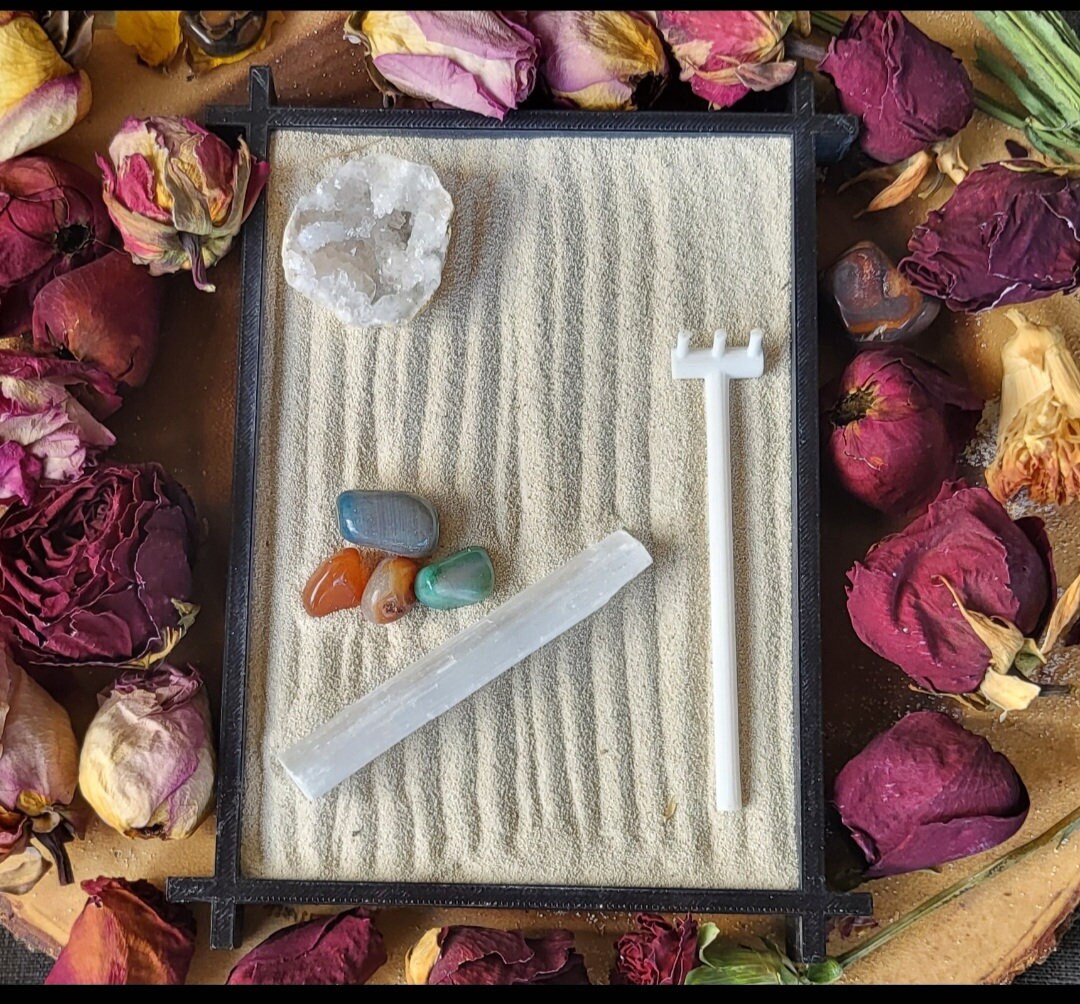 Zen Garden Crystal Zen Garden Meditation Zen Garden Self Etsy