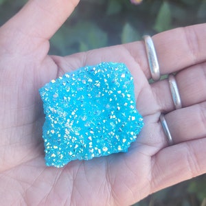 Angel Aura Cluster Blue Angel Aura Quartz Cluster Pastel Crystals Geode Cluster Specimen Rock Raw Stone Gift