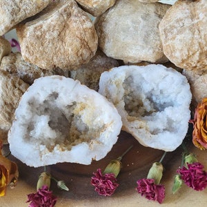 Creux marocain garanti, cassez votre propre géode, cristal de rattler, géode de quartz, amas de géodes druzy, non ouvert, spécimen de roche de géode