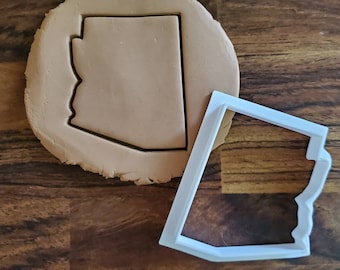 Arizona Cookie Cutter|State of Arizona Fondant Stencil|AZ|Southwest|Desert|Desserts|Cookies|Baked Goods|3D Printed