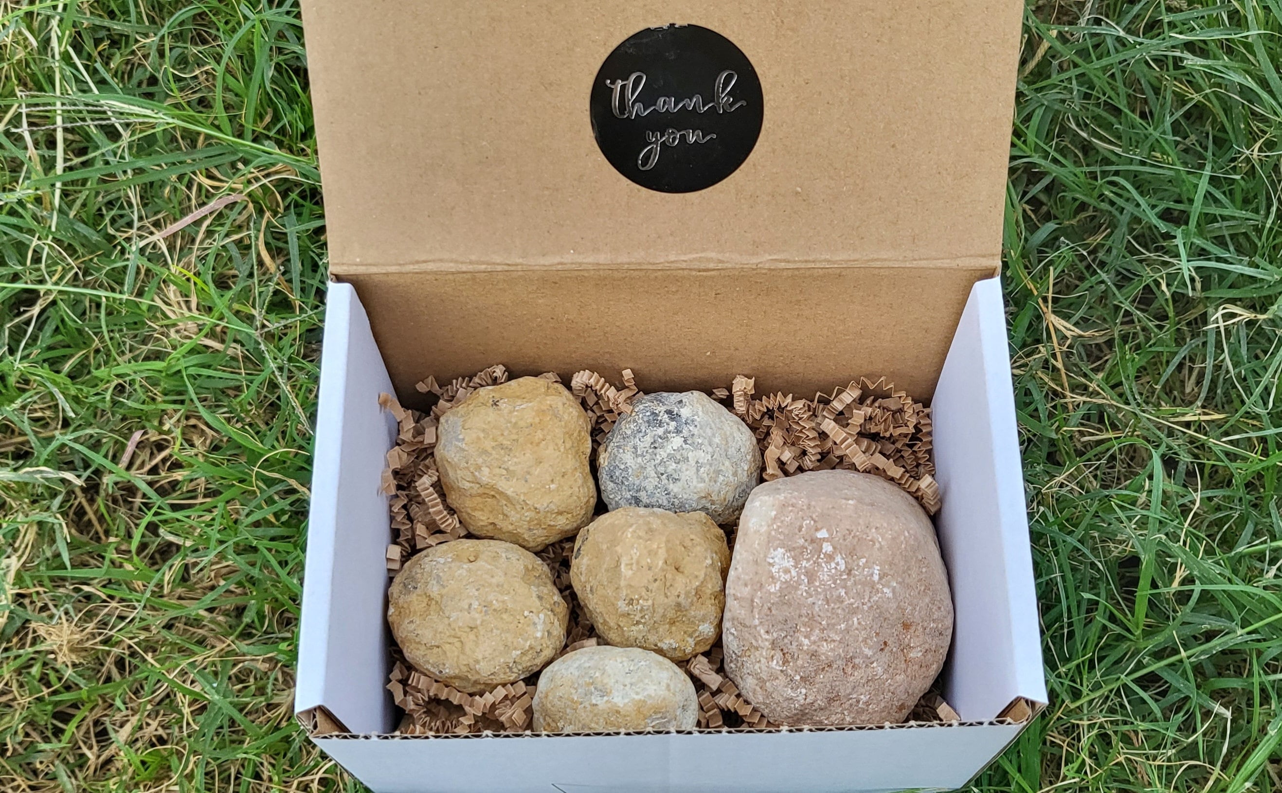 Break Your Own Geode Box Set Gift Box Set of Six Geodes Rocks Crystals