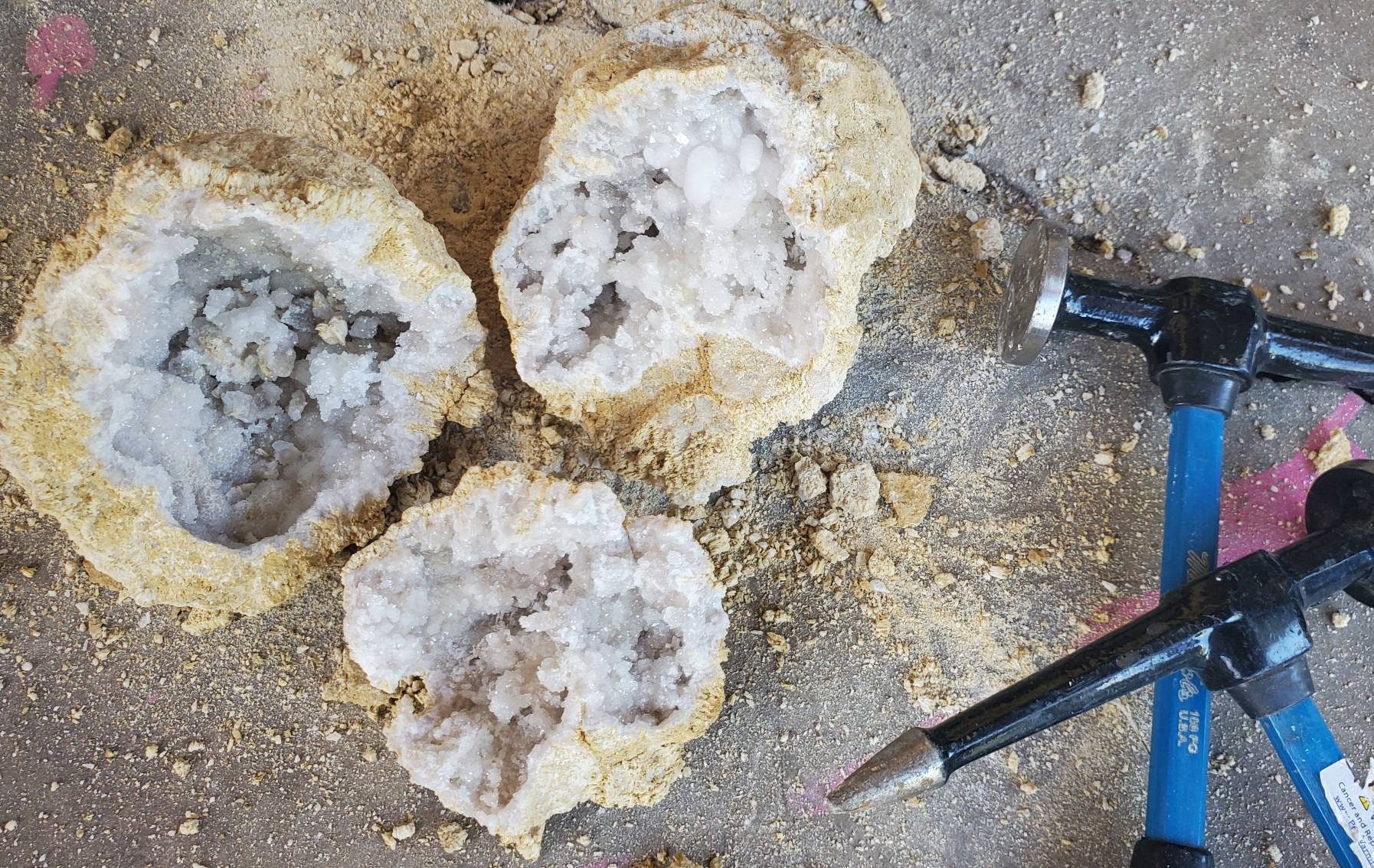 Large Unopened Geode From Morocco Crystal Quartz Geode Break Etsy