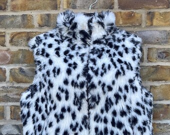 faux leopard vest