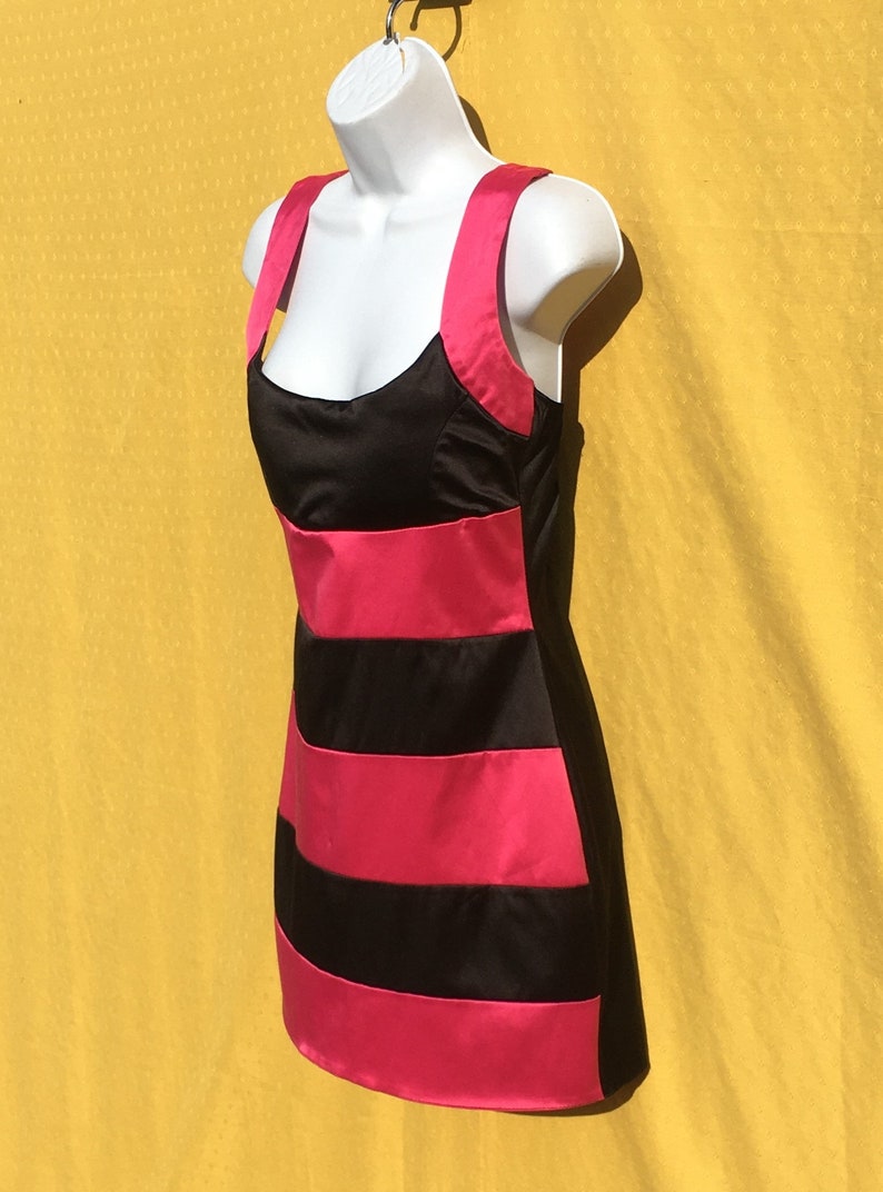 Vintage 1980/'s Hoop patterned party dress Size 10