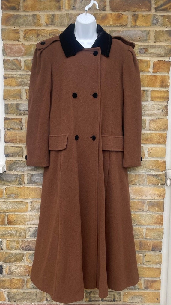 Vintage 1980s Brown Double Breasted Wool Coat Vintage 1980s Brown Double Breasted Wool Coat