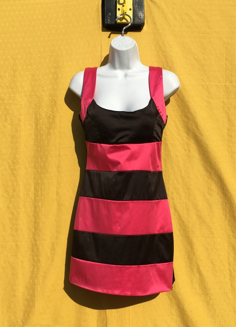Vintage 1980/'s Hoop patterned party dress Size 10