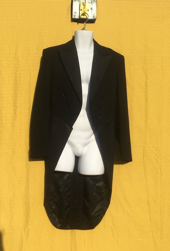 Vintage 1940/50's "Burton Montague" Black wool tai