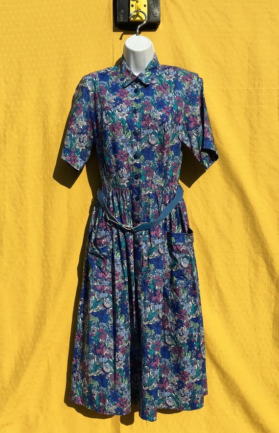 Vintage 1970's "Origin" Floral patterned belted co