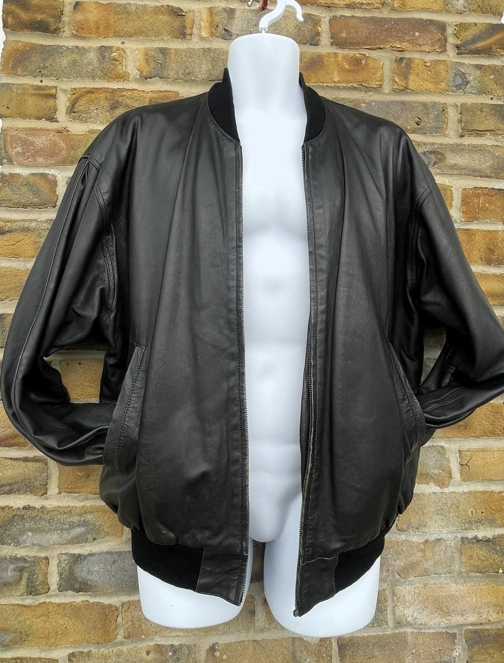 Leather Jacket Hugo Boss - Etsy Leather Jacket Hugo Boss - Etsy