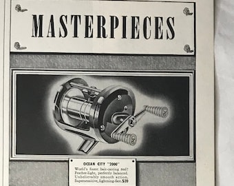 Vtg 1949 Ocean City Reels Montague Rods Illustrated Print Ad Fishing Fisherman Sportsman - Etsy Vtg 1949 Ocean City Reels Montague Rods Illustrated Print Ad Fishing Fisherman Sportsman - Etsy