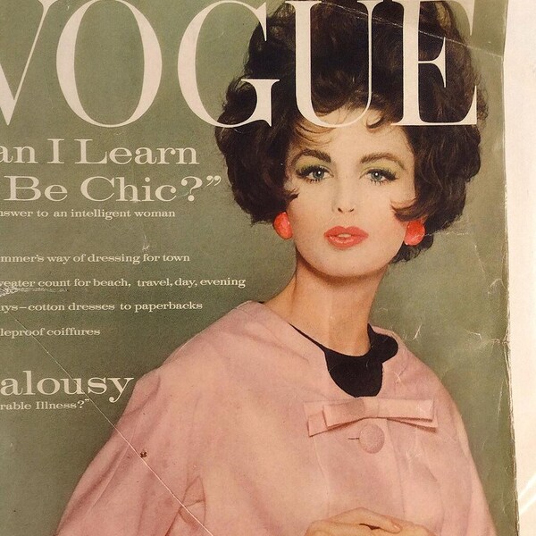 Vintage Vogue Magazine June 1961 "Can I Learn To Be Chic?" The MainBocker Look