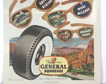 A Vintage Aluminum Advertising Coin for General Tire Dual 8 The World's Quickest Stopping Tire