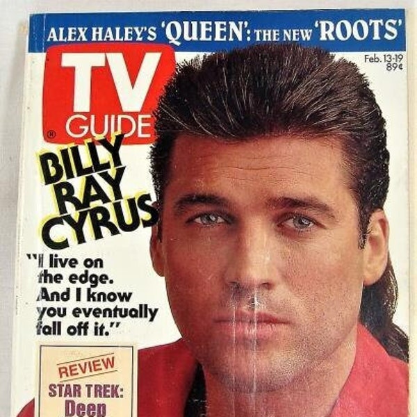 Vtg TV Guide Magazine Feb 13 1993, Billy Ray Cyrus, Star Trek, Deep Space Nine, Halle Berry, Roots, Lucy