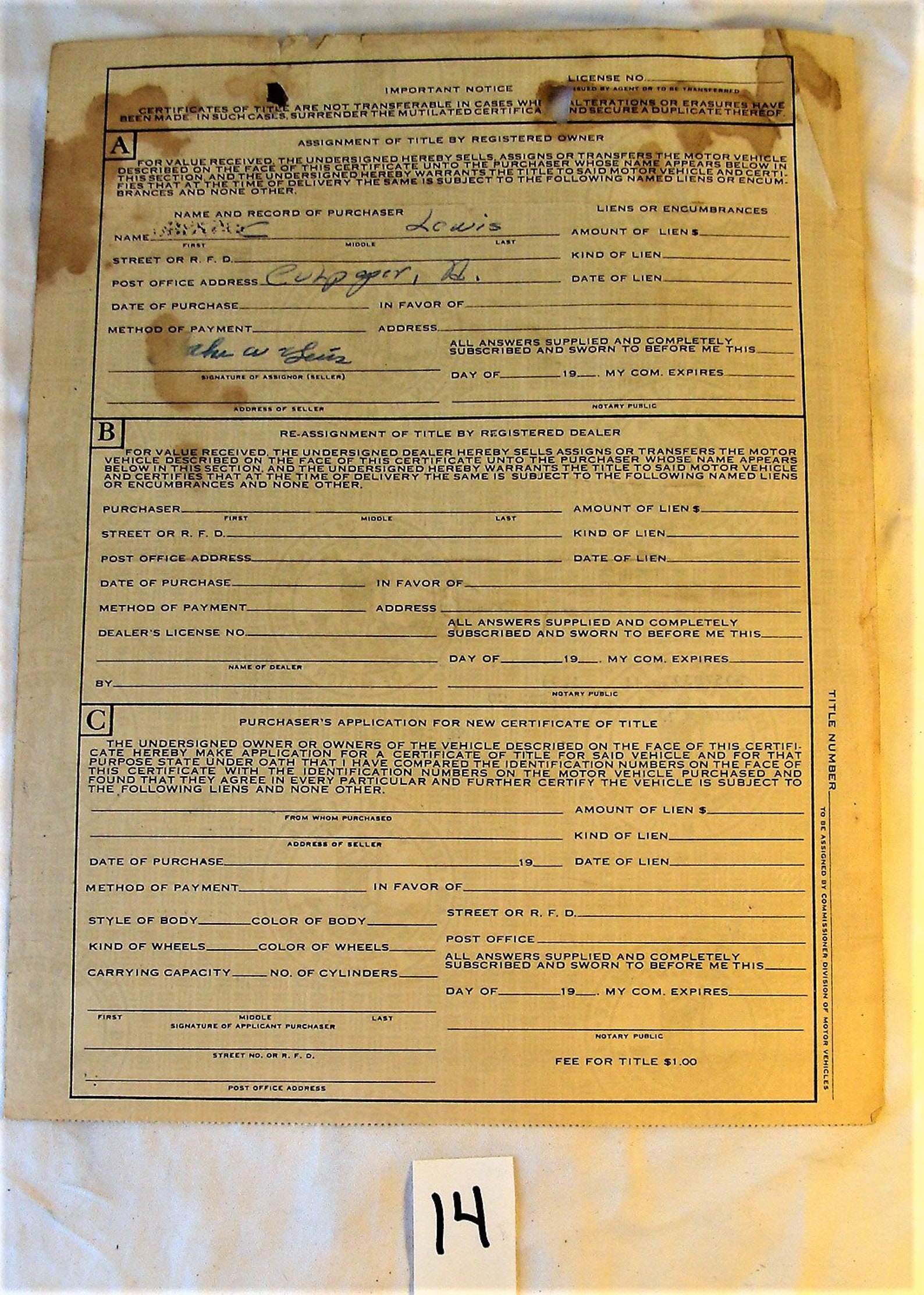 Vintage DMV State Virginia 1941 Dodge 4D Sedan Historical Car - Etsy