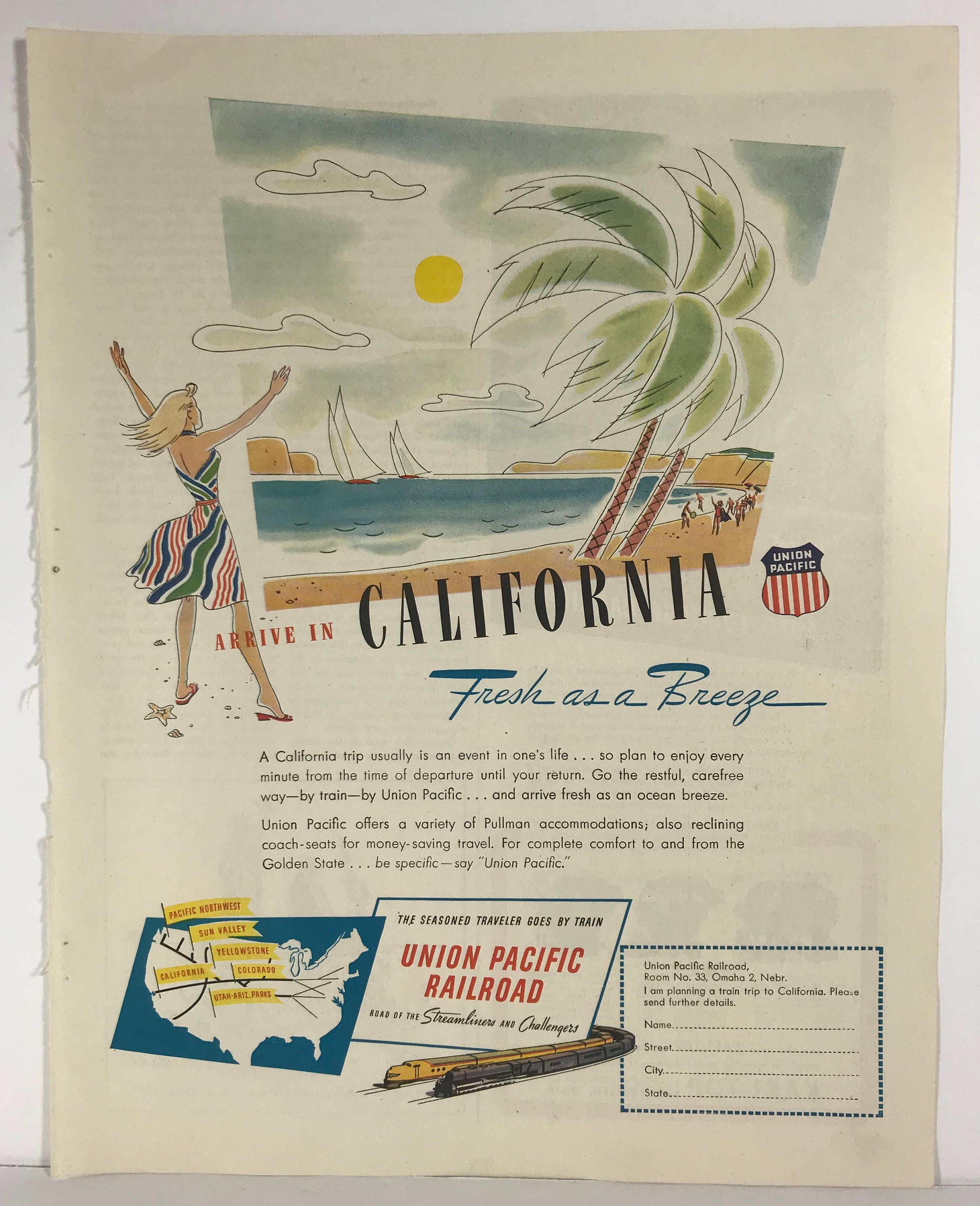 Viaggio Vintage Poster Canadese Pacific Il Grande Laghi Classico