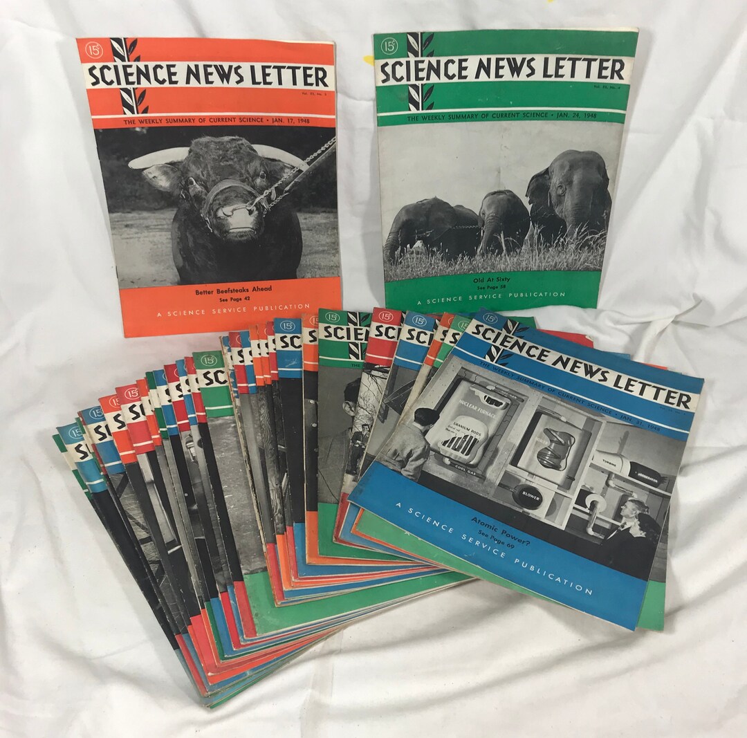 1948 Science News Letter Lot of 35 Issues Jan Dec Atomic Etsy