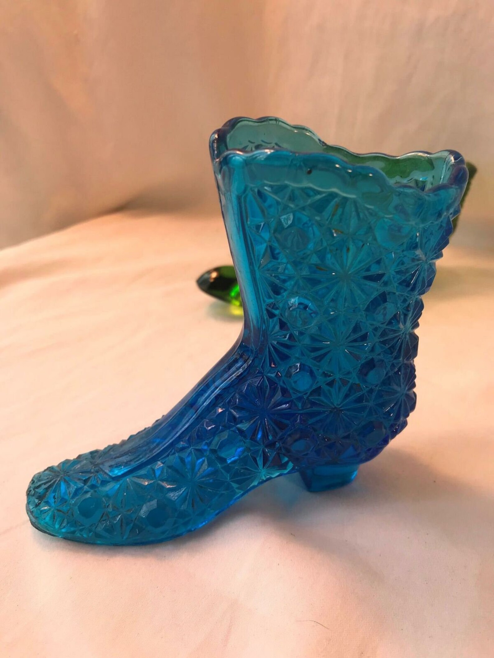 Lot of 4 Glass Shoe Boot Fenton Westmoreland Daisy and Button Etsy